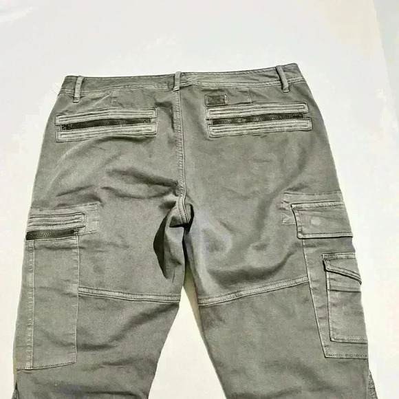 Polo Ralph Lauren Pants Cargo Jogger Zip Ankle Hiking Military Y2K Utility Khaki - Picture 13 of 14